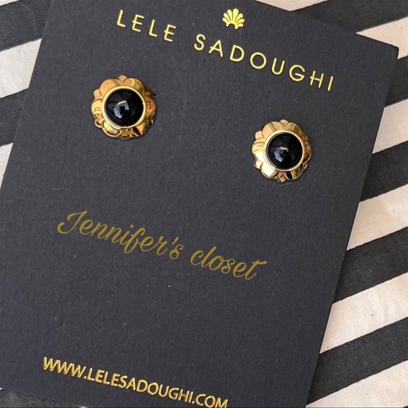 Lele Sadoughi 💜 Stone Stud Earrings - Picture 5 of 6